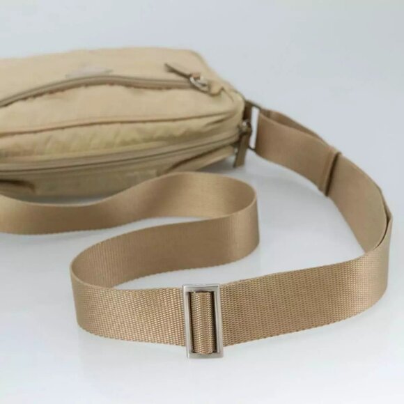PRADA Shoulder Bag Nylon Beige Silver Auth - Picture 8 of 16